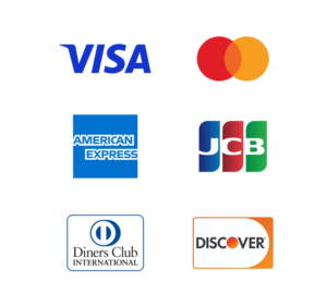 クレジットカード：Visa、Mastercard、アメリカン・エキスプレス、JCB、Diners Club、Discover