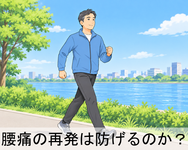 ウォーキングする男性